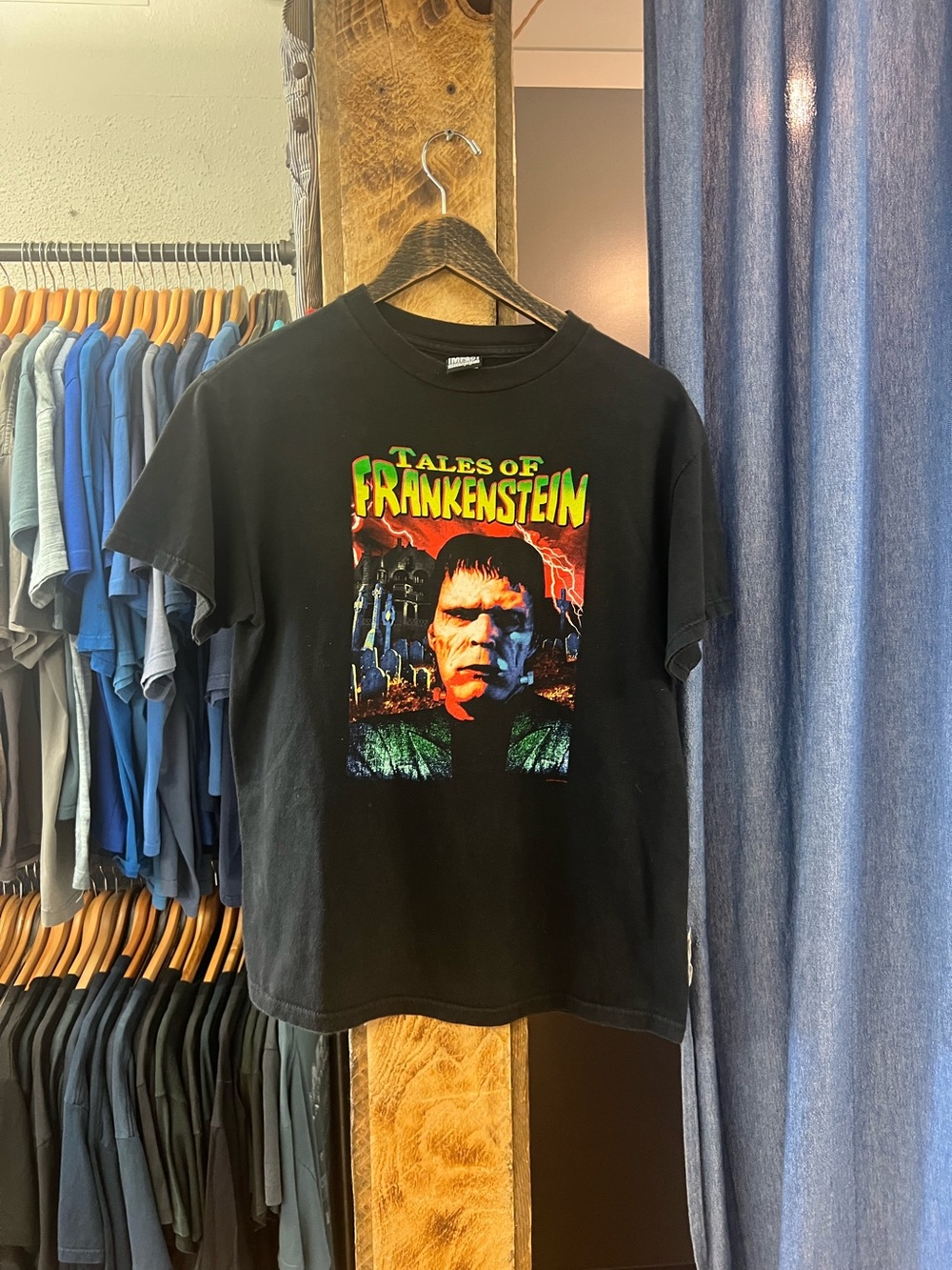 Vintage 2003 Tales Of Frankenstein Black Graphic T-shirt